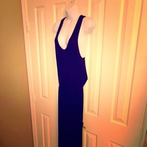 Bias cut jersey stretch dress w/slit❤️